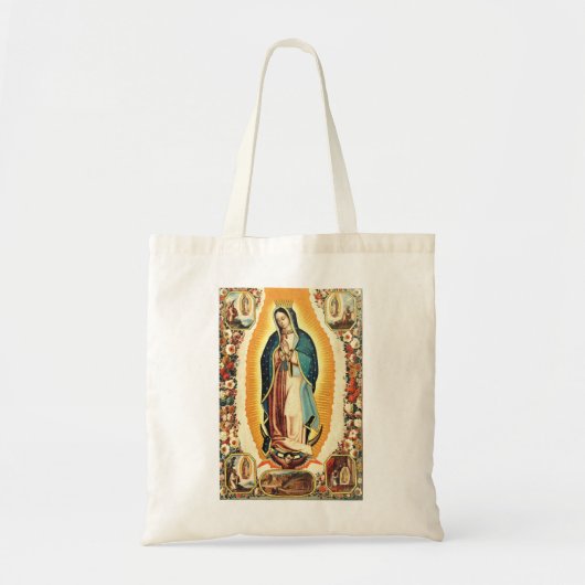 Onze Lieve Vrouw van Guadalupe Stralende Kunst Tote Bag (Voorkant)