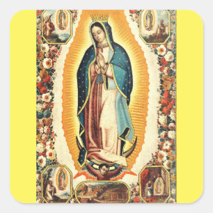 Onze-Lieve-Vrouw van Guadalupe Vierkante Sticker