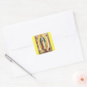 Onze-Lieve-Vrouw van Guadalupe Vierkante Sticker (Envelop)