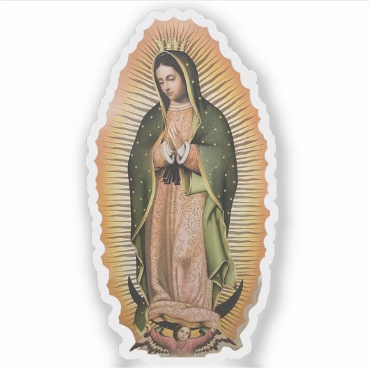 Onze Lieve Vrouw van Guadalupe Vinyl Sticker (Voorkant)