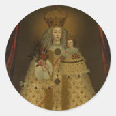 Onze Lieve Vrouw van Guapulo Baby Jesus schilderen Ronde Sticker (Voorkant)