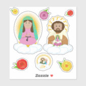 Onze Lieve Vrouw van Gudalupe & St. Juan Diego Sticker (Vel)