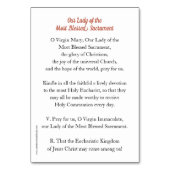 Onze-Lieve-Vrouw van het Allerheiligste Sacrament  Kaart (Achterkant)