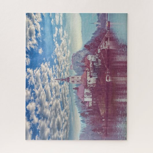 Onze Lieve Vrouw van het meer van Bled Slovenië 16 Legpuzzel (Verticaal)