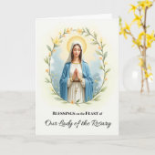 Onze-Lieve-Vrouw van het Rozenkransfeest Zegeninge Kaart (Gele Bloem)
