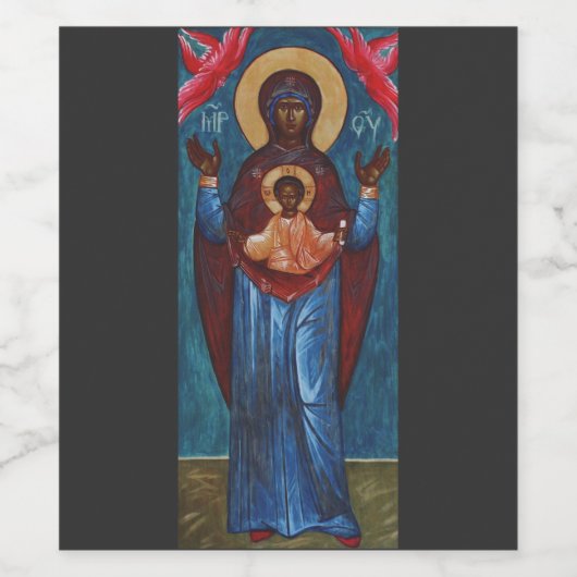 Onze Lieve Vrouw van het Teken Wijn Etiket (Enkel label)