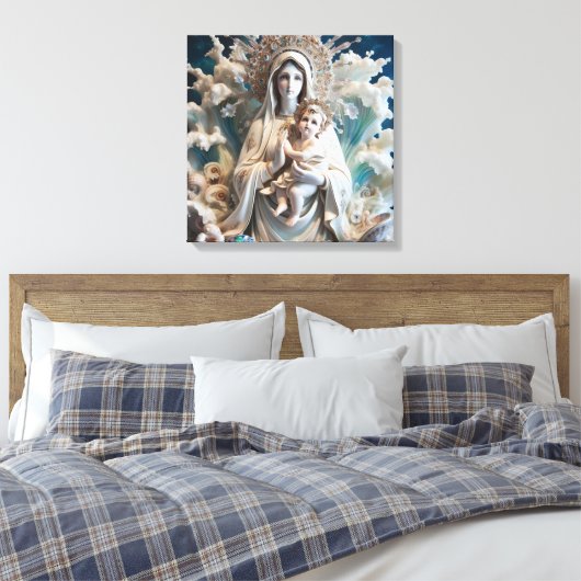 Onze Lieve Vrouw van het Zee 2 Canvas Afdruk (Insitu (Slaapkamer))