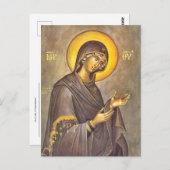 Onze-Lieve-Vrouw van Intercessie Orthodox Christel Briefkaart (Voorkant / Achterkant)