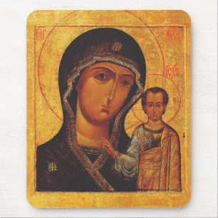 Onze-Lieve-Vrouw van Kazan Orthodoxe Icoon Muismat