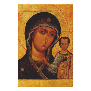 Onze-Lieve-Vrouw van Kazan Orthodoxe Icoon Perfect Poster
