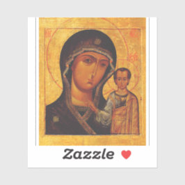 Onze-Lieve-Vrouw van Kazan Orthodoxe Icoon Sticker