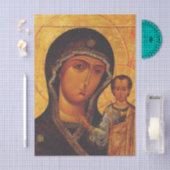 Onze-Lieve-Vrouw van Kazan Orthodoxe Icoon Tissuepapier (Craft)