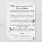 Onze Lieve Vrouw van Kibeho Gebed Kaart (Achterkant)