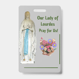 Onze-Lieve-Vrouw van Lourdes Badge