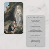 Onze-Lieve-Vrouw van Lourdes bidt voor het genezen Visitekaartje (Voorkant / Achterkant)