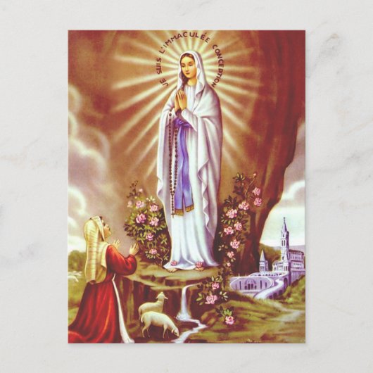 Onze-Lieve-Vrouw van Lourdes Briefkaart (Voorkant)