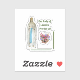 Onze Lieve Vrouw van Lourdes Custom-Cut Vinyl Stic Sticker