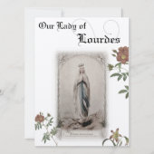 Onze Lieve Vrouw van Lourdes Gebedskaart Kaart (Voorkant)