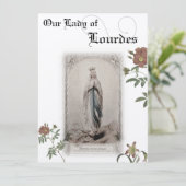 Onze Lieve Vrouw van Lourdes Gebedskaart Kaart (Staand voorkant)