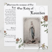 Onze Lieve Vrouw van Lourdes Gebedskaart Kaart (Voorkant / Achterkant)