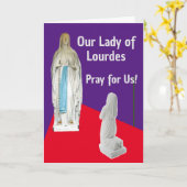 Onze Lieve Vrouw van Lourdes Kaart (Gele Bloem)