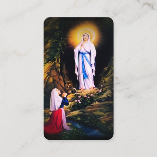 Onze Lieve Vrouw van Lourdes met Gebed Informatiekaartje (Voorkant)