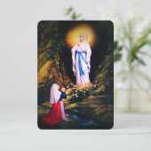 Onze Lieve Vrouw van Lourdes met Gebed Informatiekaartje (Staand voorkant)