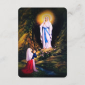 Onze Lieve Vrouw van Lourdes met Gebed Informatiekaartje (Voorkant)