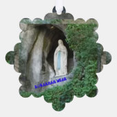 Onze Lieve Vrouw van Lourdes Ornament Kaart (Achterkant)