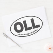 Onze Lieve Vrouw van Lourdes Ovale Sticker (Envelop)