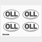 Onze Lieve Vrouw van Lourdes Ovale Sticker (Vel)