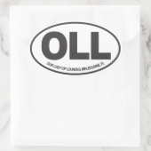 Onze Lieve Vrouw van Lourdes Ovale Sticker (Tas)