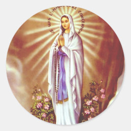 Onze-Lieve-Vrouw van Lourdes Ronde Sticker