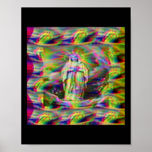 Onze Lieve Vrouw van Lourdes Sticker Poster