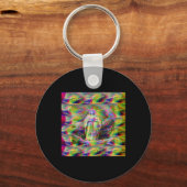 Onze Lieve Vrouw van Lourdes Sticker Sleutelhanger (Voorkant)