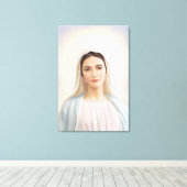 Onze Lieve Vrouw van Medjugorje, 24"x 36", Canvas, Canvas Afdruk (Insitu (Houten vloer))