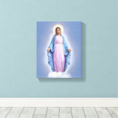 Onze Lieve Vrouw van Medjugorje, 8" x 10", Canvas Afdruk (Insitu (Houten vloer))