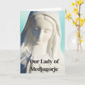 Onze Lieve Vrouw van Medjugorje Kaart (Gele Bloem)