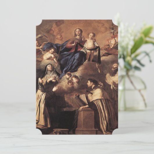 Onze-Lieve-Vrouw van Mount Carmel 1641 Kaart (Staand voorkant)