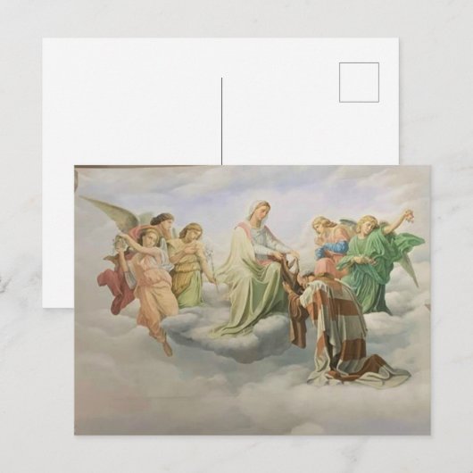 Onze-Lieve-Vrouw van Mount Carmel St. Simon Stock  Feestdagenkaart (Voorkant / Achterkant)