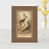 Onze-Lieve-Vrouw van Mount Carmel Wenskaart Kaart (Gele Bloem)