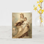 Onze-Lieve-Vrouw van Mount Carmel Wenskaart Kaart (Gele Bloem)