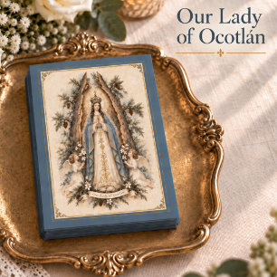 Onze Lieve Vrouw van Ocotlán Vintage Katholieke Bi Visitekaartje