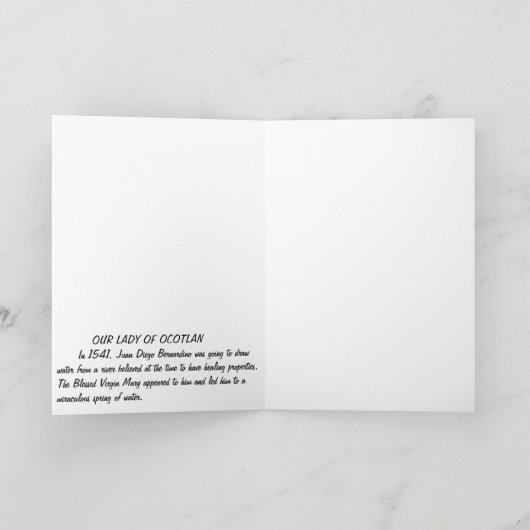 Onze-Lieve-Vrouw van Ocotlan Wenskaart Kaart (Binnen)