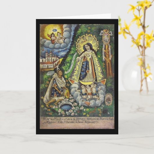 Onze-Lieve-Vrouw van Ocotlan Wenskaart Kaart (Gele Bloem)