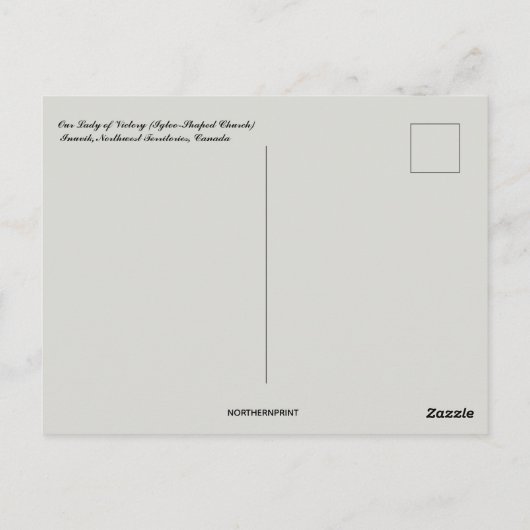 Onze-Lieve-Vrouw van Overwinning Inuvik Northwest  Briefkaart (Achterkant)
