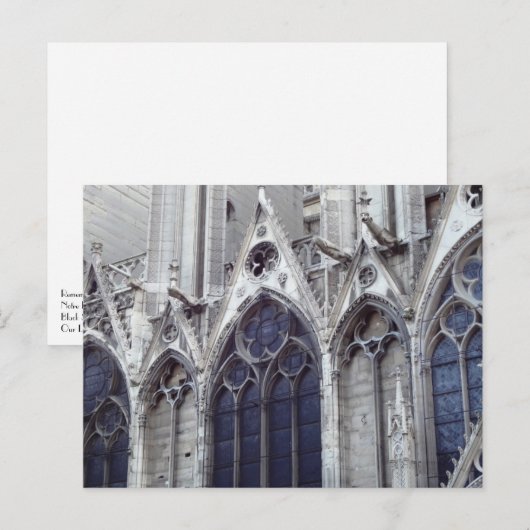 Onze-Lieve-Vrouw van Parijs Vliegende steunberen Briefkaart (Voorkant / Achterkant)