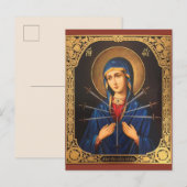 Onze Lieve Vrouw van Smarten Maria Zwaard Pierces  Briefkaart (Voorkant / Achterkant)