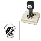 Onze Lieve Vrouw van Smarten Mater Dolorosa Rubberstempel (Gestempeld)