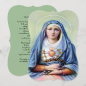 Onze Lieve Vrouw van Smarten met Gebed Kaart (Voorkant / Achterkant)